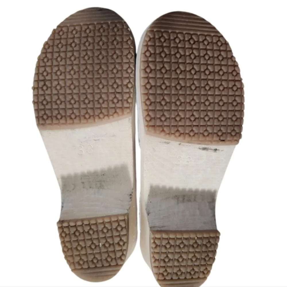 Sandgren's Saragasso Sand Nubuck Made In Sweden Scandinavian Clogs EU 38  US 8 - Picture 8 of 9